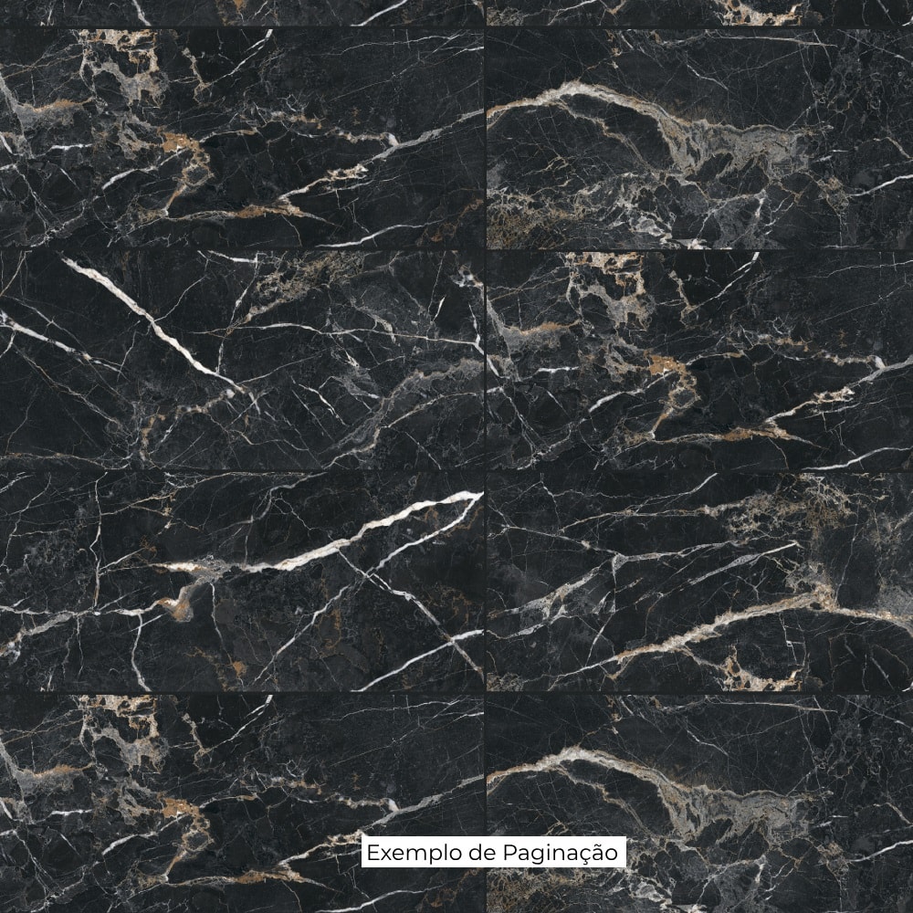 Porcelanato Polido 61x120cm Caixa 2,20m² Damme Black Gale Retificado - PR12279