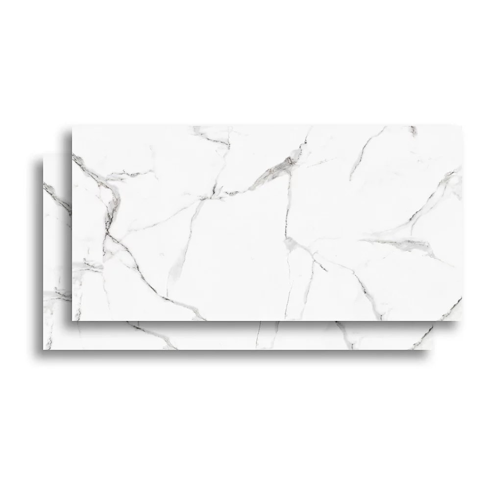 Porcelanato Polido 61x120cm Caixa 2,20m² Damme Calacata Retificado - PR12002