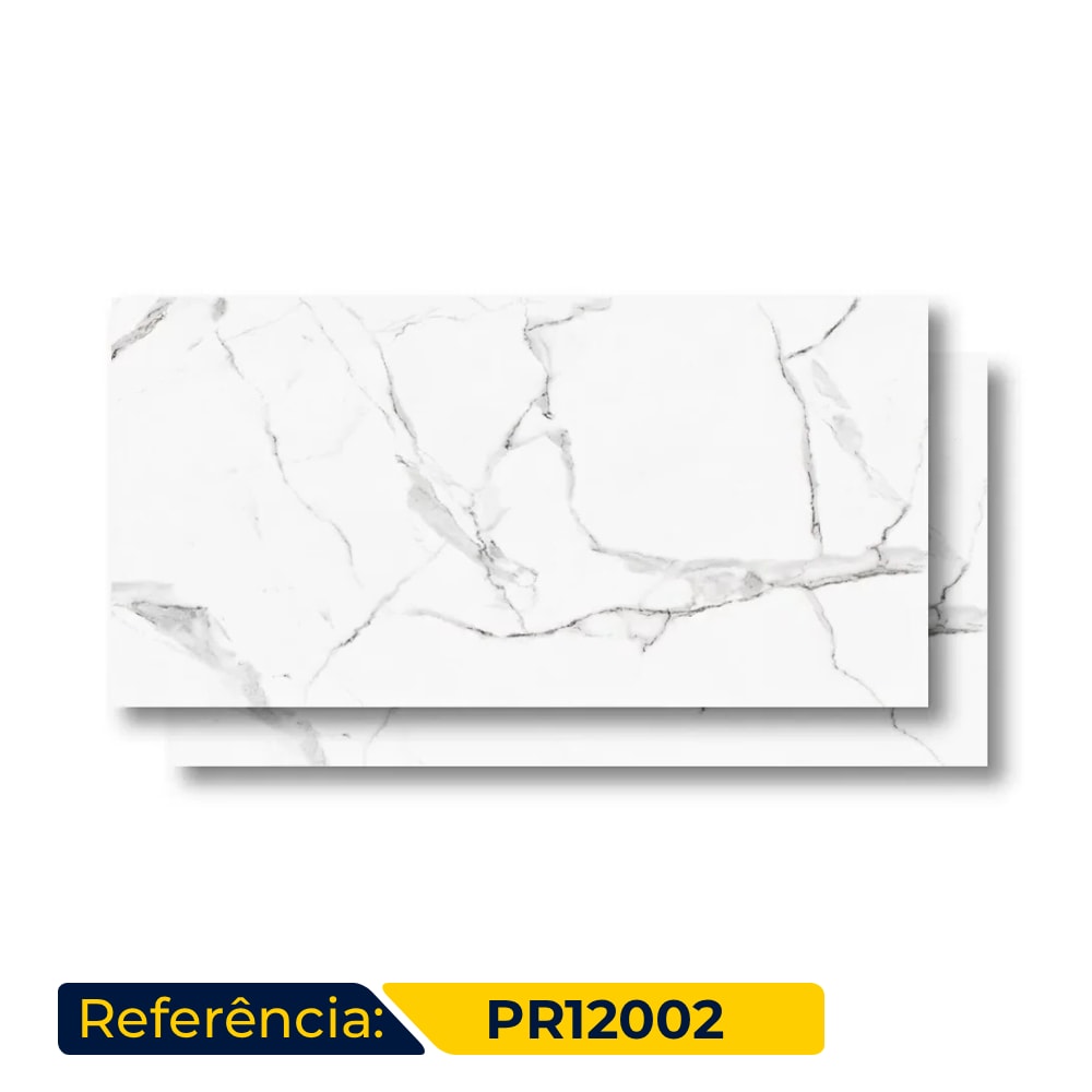 Porcelanato Polido 61x120cm Caixa 2,20m² Damme Calacata Retificado - PR12002