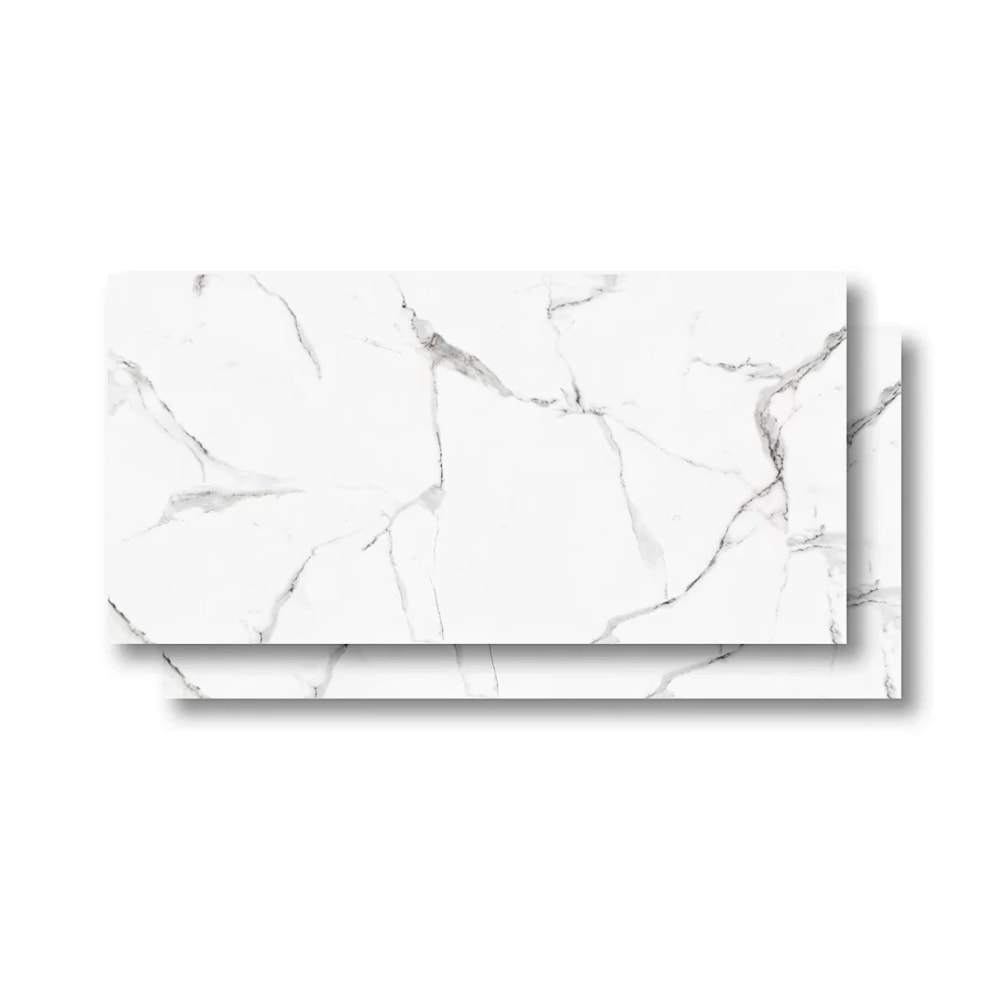 Porcelanato Polido 61x120cm Caixa 2,20m² Damme Calacata Retificado - PR12002