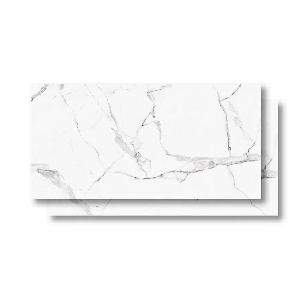 Porcelanato Polido 61x120cm Caixa 2,20m² Damme Calacata Retificado - PR12002