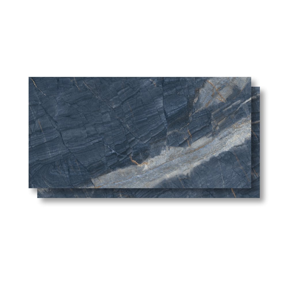 Porcelanato Polido 61x120cm Caixa 2,20m² Damme Ocean Blue Retificado - PR12233