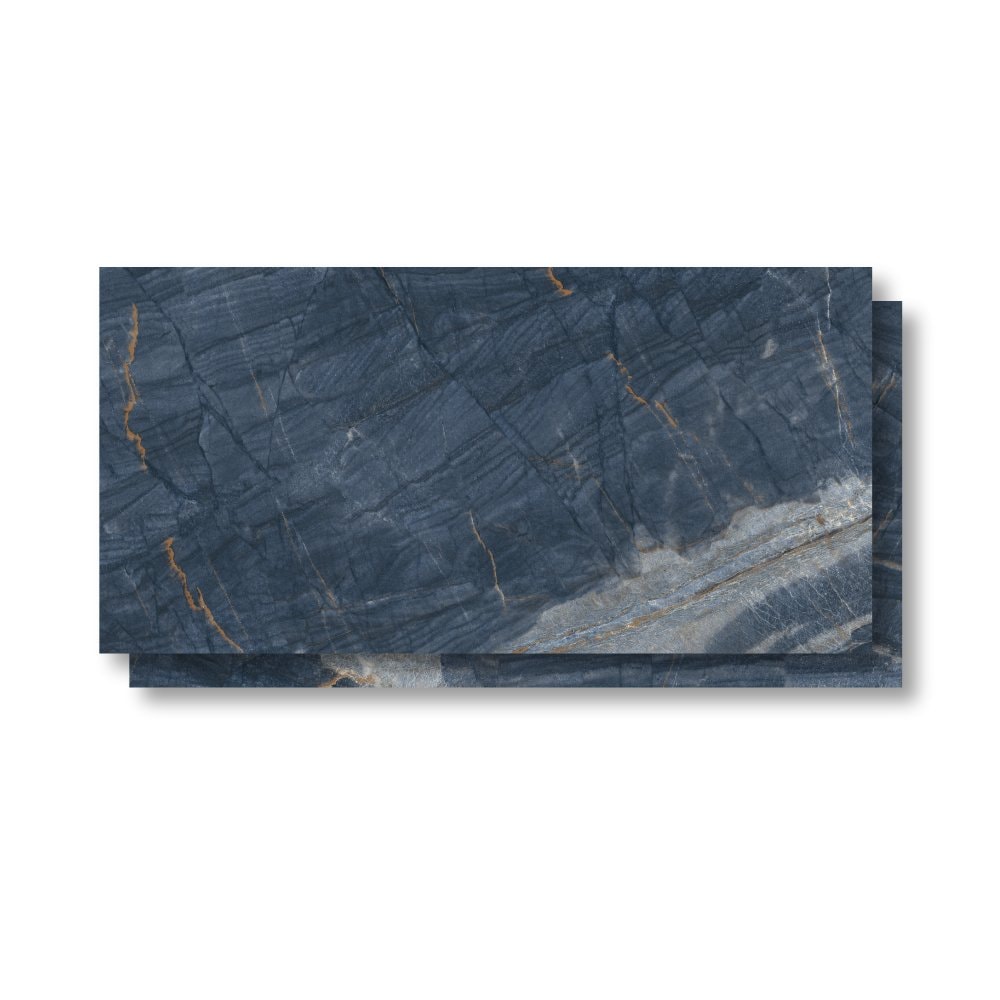 Porcelanato Polido 61x120cm Caixa 2,20m² Damme Ocean Blue Retificado - PR12233