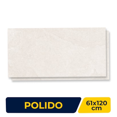 Porcelanato Polido 61x120cm Caixa 2,20m² Damme Pergamo Retificado - PR12288