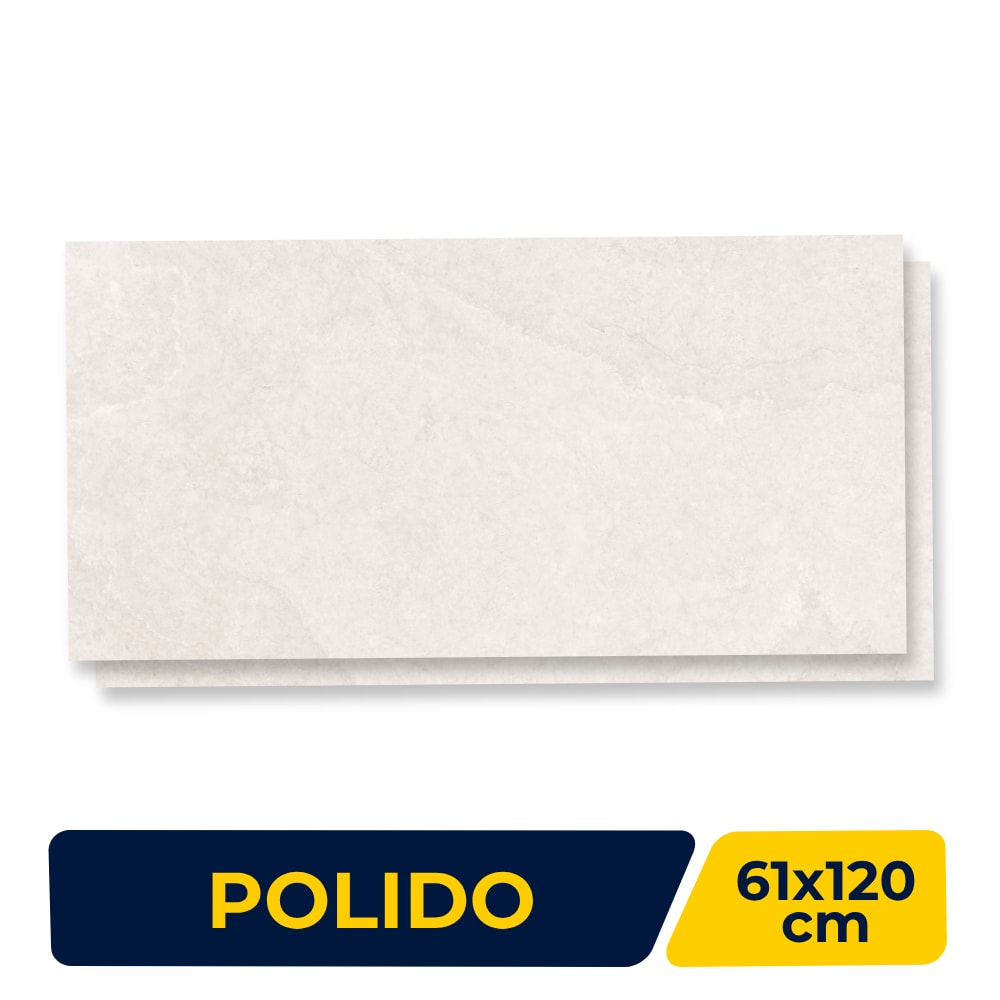 Porcelanato Polido 61x120cm Caixa 2,20m² Damme Pergamo Retificado - PR12288