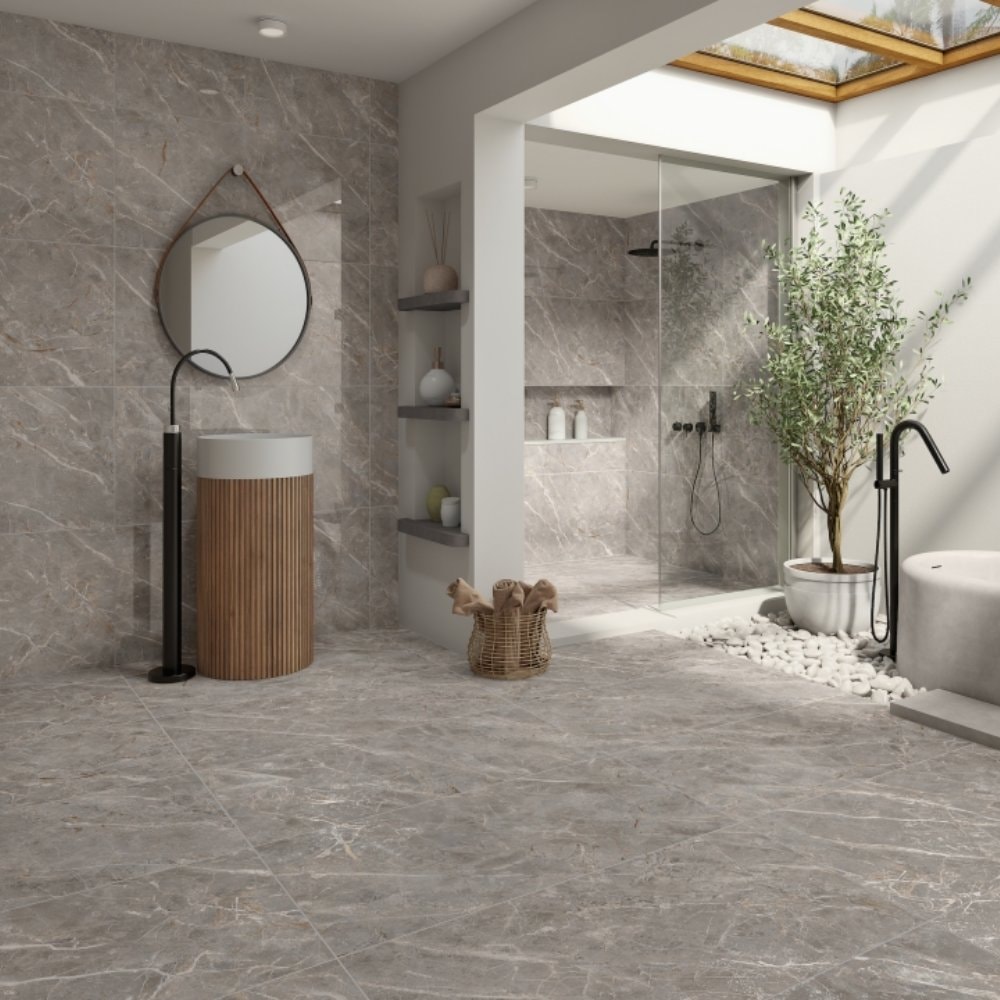 Porcelanato Polido 61x120cm Caixa 2,20m² Damme Pietra Del Portoallo Retificado - PR12268