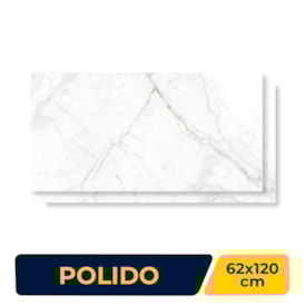 Porcelanato Polido 62x120cm Caixa 2,26m² Castelli Castel Tasso Lux Retificado - P70604