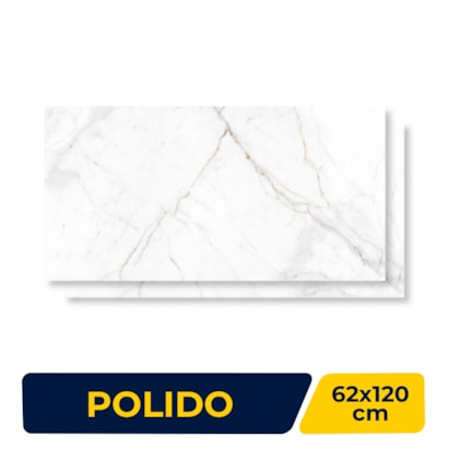 Porcelanato Polido 62x120cm Caixa 2,26m² Castelli Castel Tasso Lux Retificado - P70604