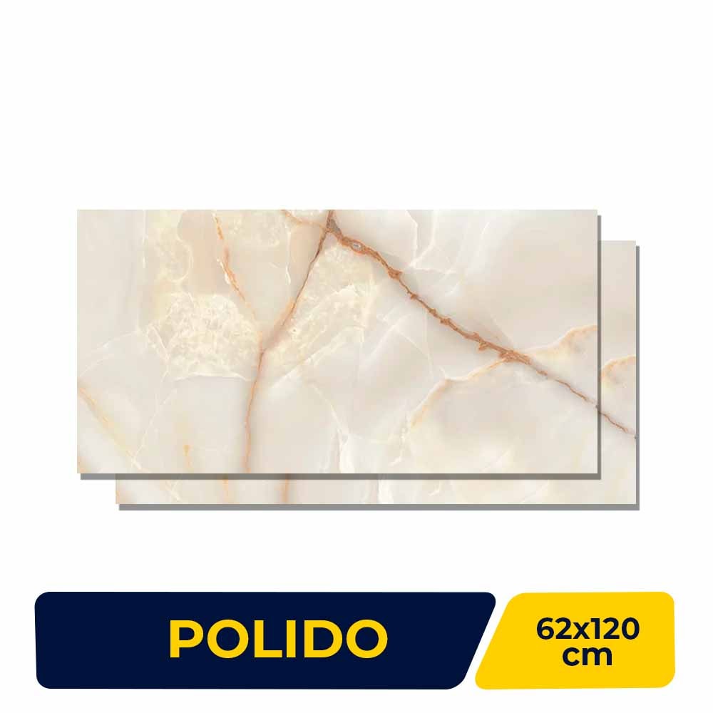 Porcelanato Polido 62x120cm Caixa 2,26m² Castelli Gran Palazzo Di Cristallo Lux Retificado - P70669