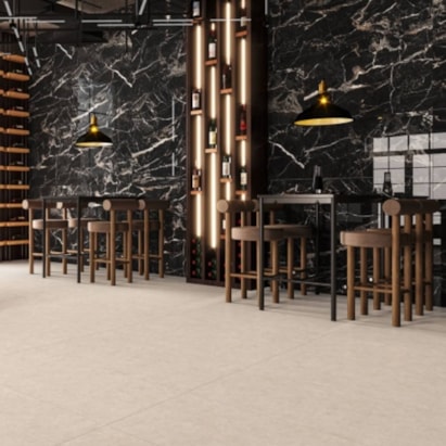 Porcelanato Polido 62x121cm Caixa 2,25m² Damme Black Gale Reitificado - PR12279