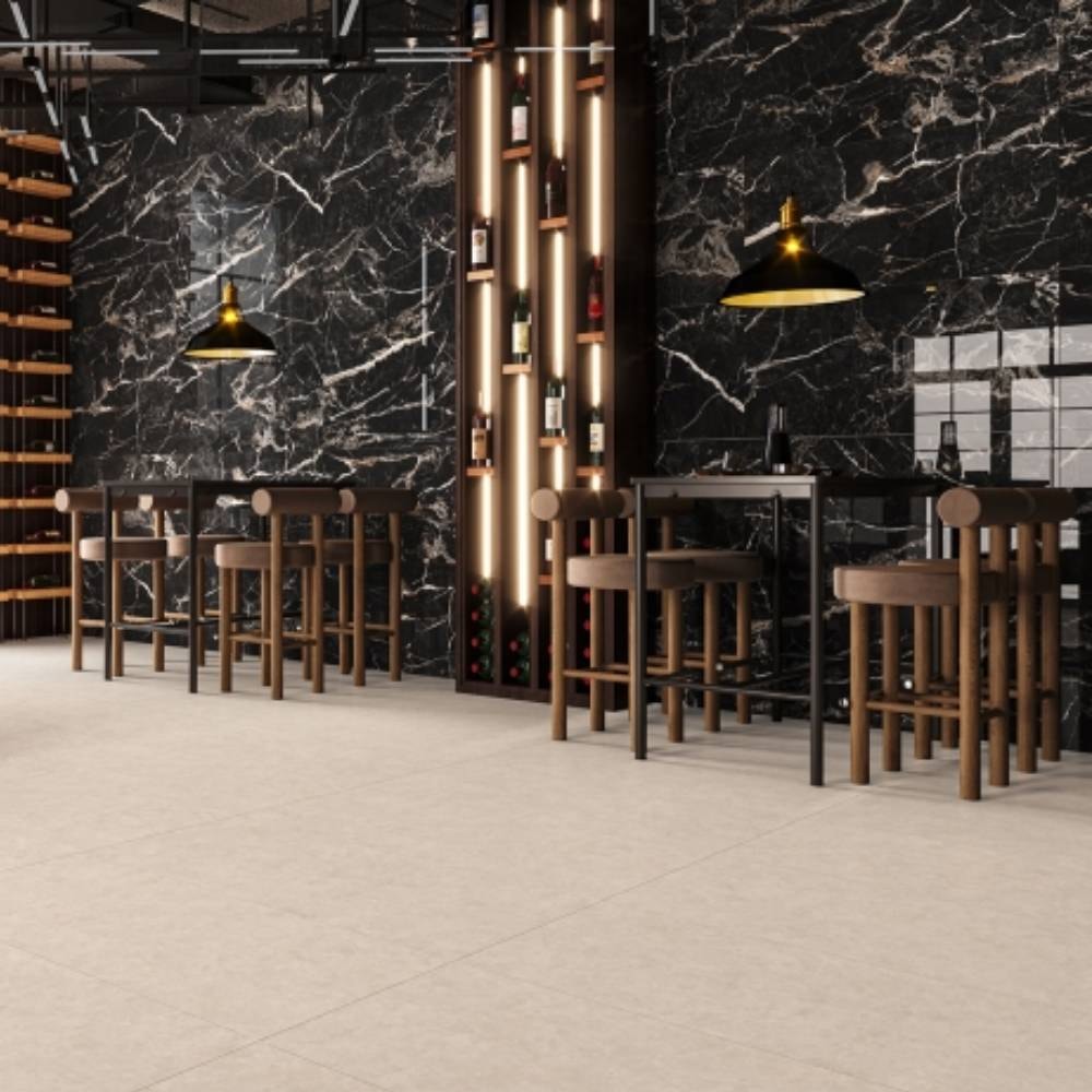 Porcelanato Polido 62x121cm Caixa 2,25m² Damme Black Gale Reitificado - PR12279