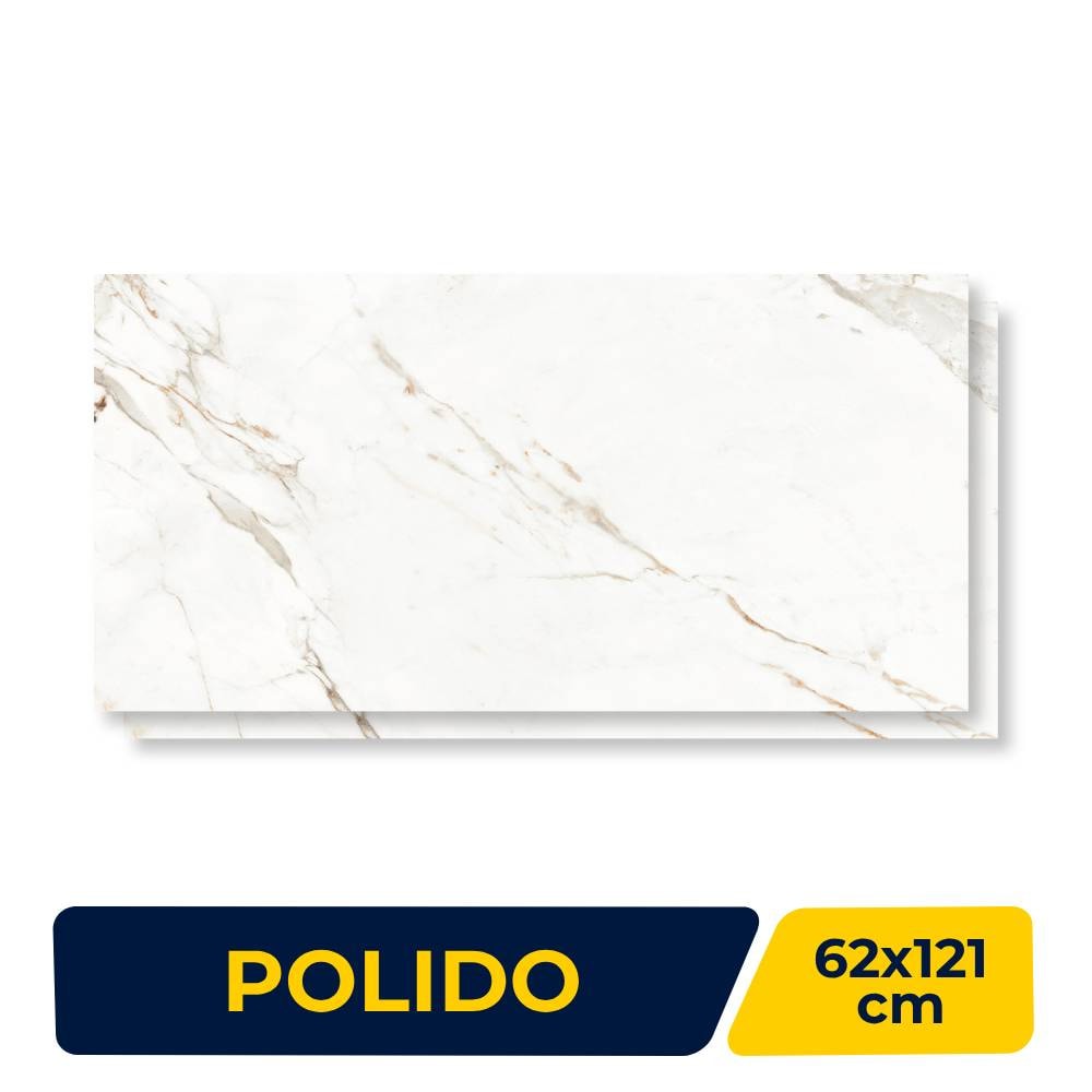 Porcelanato Polido 62x121cm Caixa 2,25m² Damme Capraia Retificado - PR12147