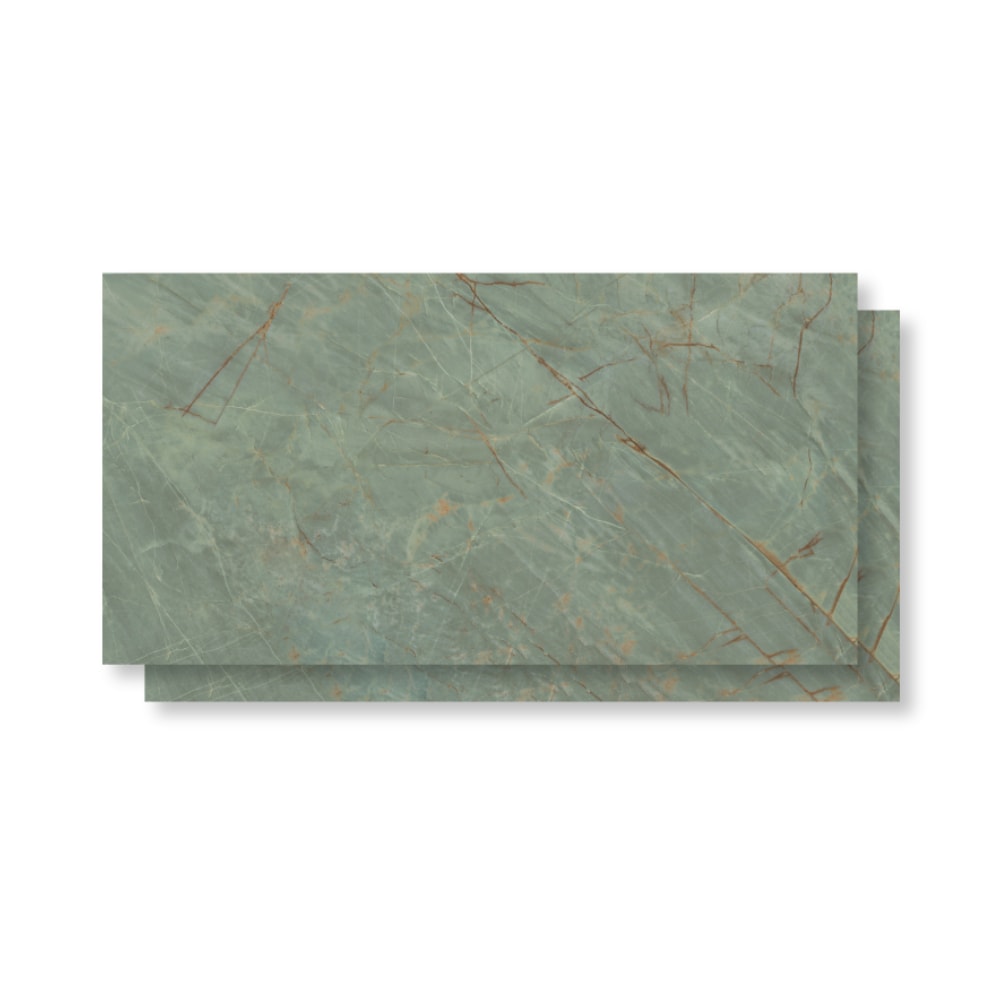 Porcelanato Polido 62x121cm Caixa 2,25m² Damme Emerald Green Retificado - PR12324