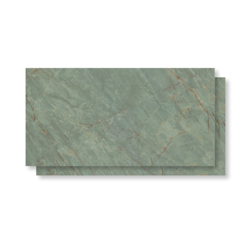 Porcelanato Polido 62x121cm Caixa 2,25m² Damme Emerald Green Retificado - PR12324