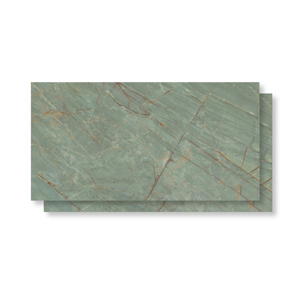 Porcelanato Polido 62x121cm Caixa 2,25m² Damme Emerald Green Retificado - PR12324