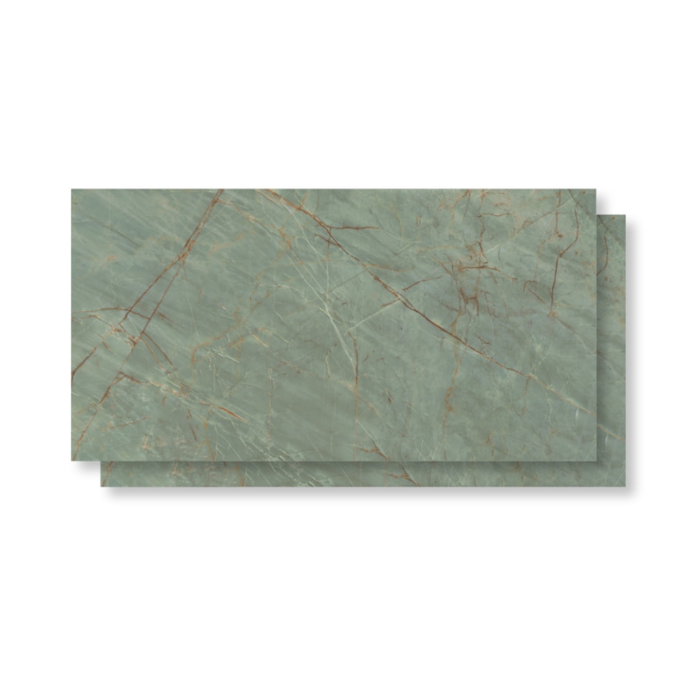 Porcelanato Polido 62x121cm Caixa 2,25m² Damme Emerald Green Retificado - PR12324
