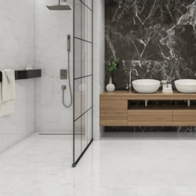 Porcelanato Polido 62x121cm Caixa 2,25m² Damme Maestro Blanc Retificado - PR12170