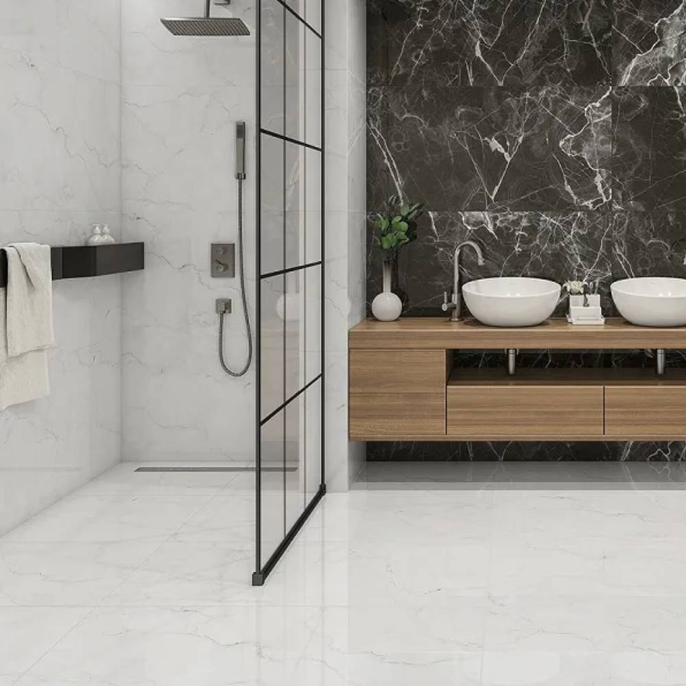 Porcelanato Polido 62x121cm Caixa 2,25m² Damme Maestro Blanc Retificado - PR12170