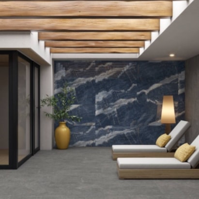 Porcelanato Polido 62x121cm Caixa 2,25m² Damme Ocean Blue Retificado - PR12233