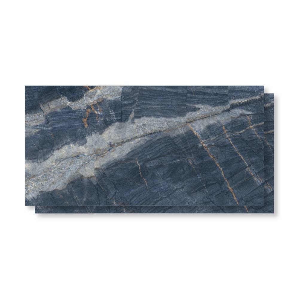 Porcelanato Polido 62x121cm Caixa 2,25m² Damme Ocean Blue Retificado - PR12233
