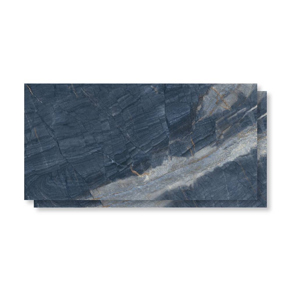 Porcelanato Polido 62x121cm Caixa 2,25m² Damme Ocean Blue Retificado - PR12233