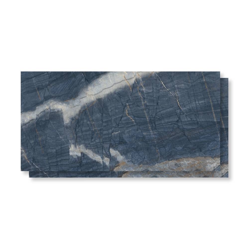 Porcelanato Polido 62x121cm Caixa 2,25m² Damme Ocean Blue Retificado - PR12233