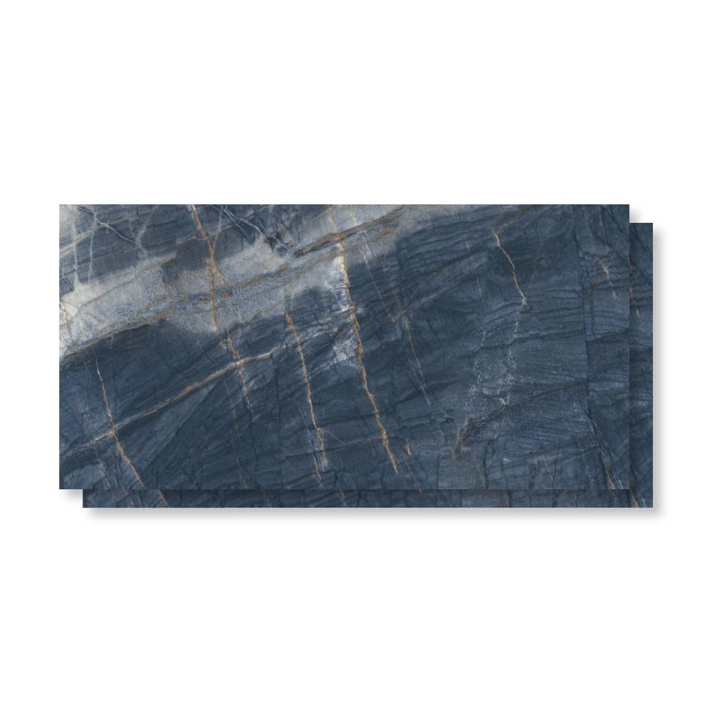 Porcelanato Polido 62x121cm Caixa 2,25m² Damme Ocean Blue Retificado - PR12233