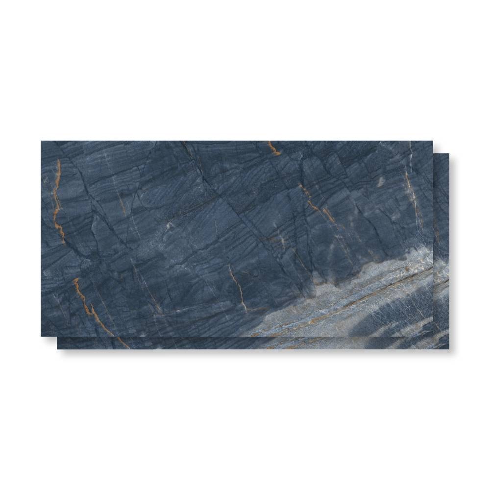 Porcelanato Polido 62x121cm Caixa 2,25m² Damme Ocean Blue Retificado - PR12233