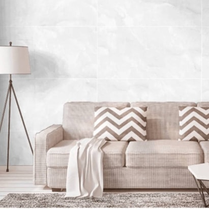 Porcelanato Polido 62x121cm Caixa 2,25m² Damme Onix Bianco Retificado - PR12230