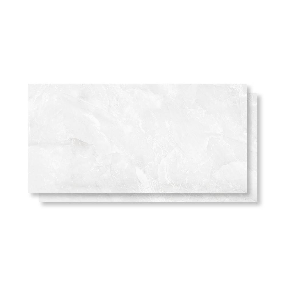 Porcelanato Polido 62x121cm Caixa 2,25m² Damme Onix Bianco Retificado - PR12230