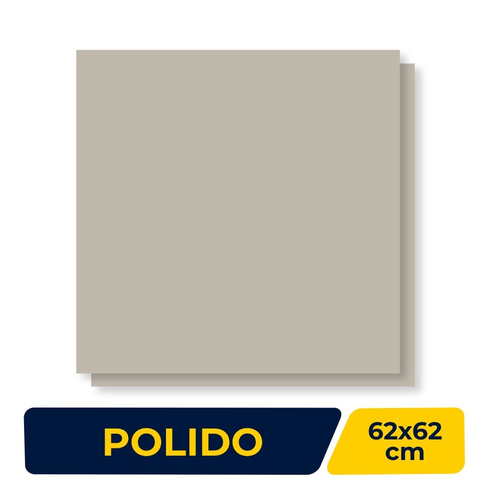 Porcelanato Polido 62x62cm Caixa 2,66m² Delta Avório Retificado - 2454
