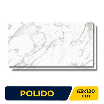 Porcelanato Polido 63x120cm Caixa 2,25m² Santorine Retificado - 2377