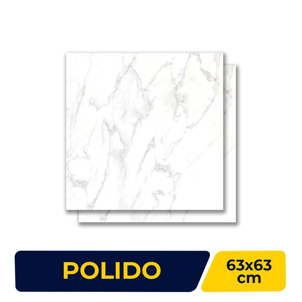 Porcelanato Polido 63x63cm Caixa 2,75m² Delta Balmes Retificado - 2218