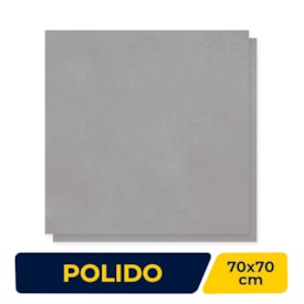 Porcelanato Polido 70x70cm Caixa 2,44m² Delta Dallas Cement Retificado - 2555