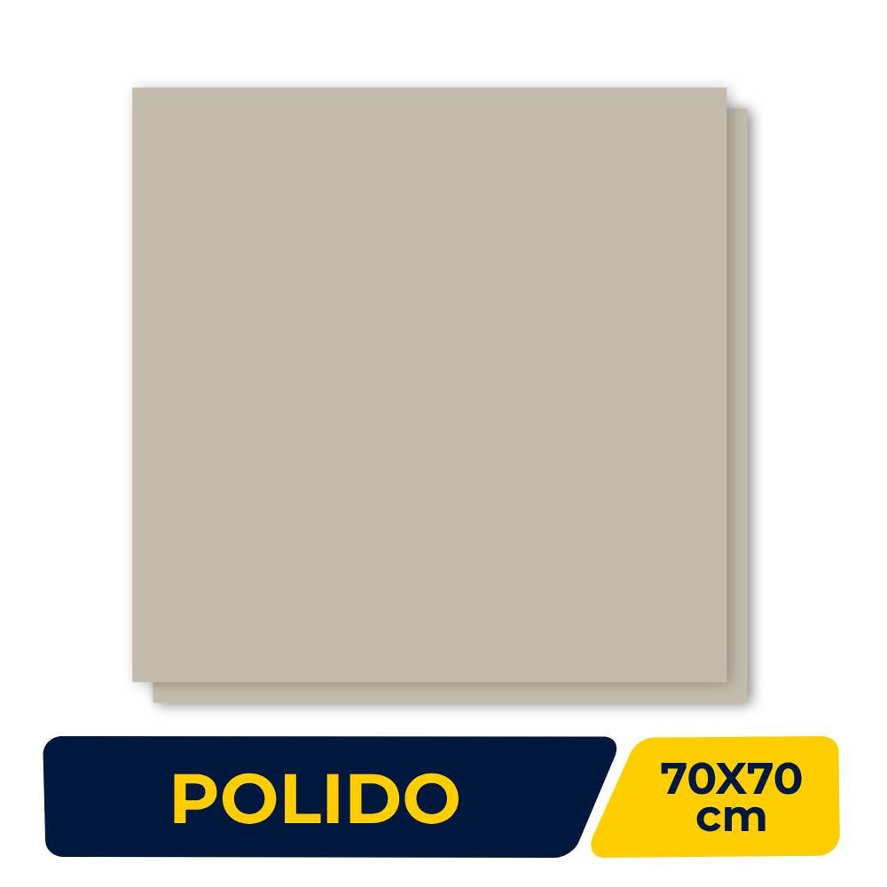 Porcelanato Polido 70x70cm Caixa 2,44m² Delta Duna Retificado - 2312