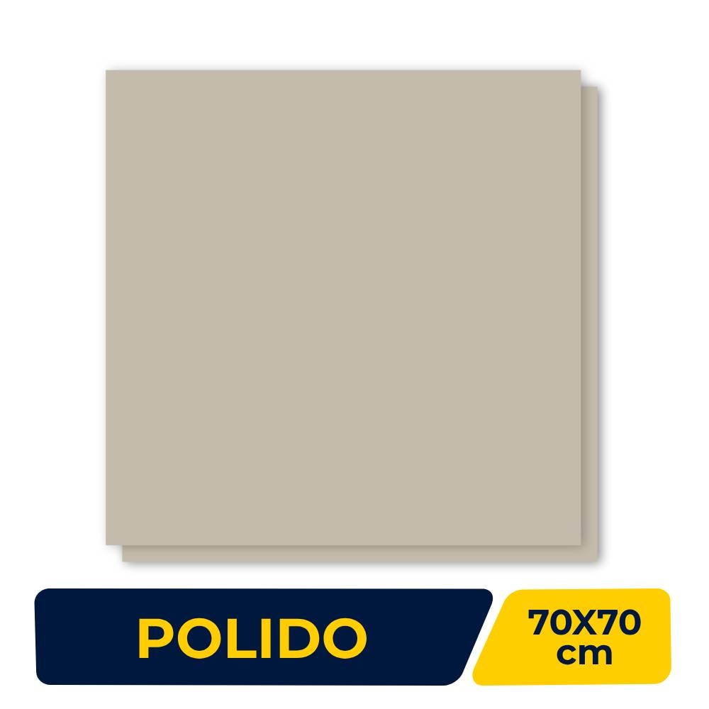 Porcelanato Polido 70x70cm Caixa 2,44m² Delta Duna Retificado - 2312-A