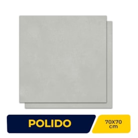 Porcelanato Polido 70x70cm Caixa 2,44m² Duragres Dallas Gray Retificado - 2553