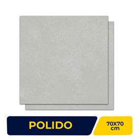 Porcelanato Polido 70x70cm Caixa 2,44m² Duragres Dallas Gray Retificado - 2553-A