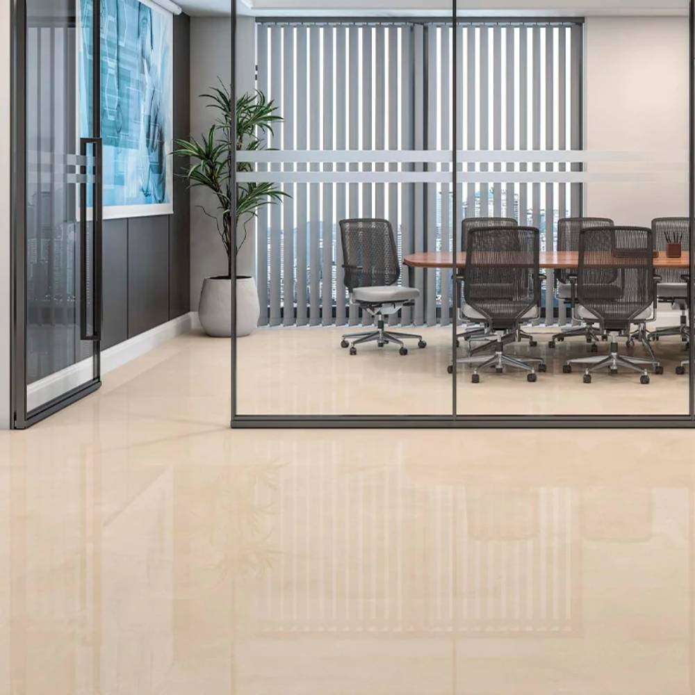 Porcelanato Polido 71x71cm Caixa 2,52m² Savane Urban Bege Retificado