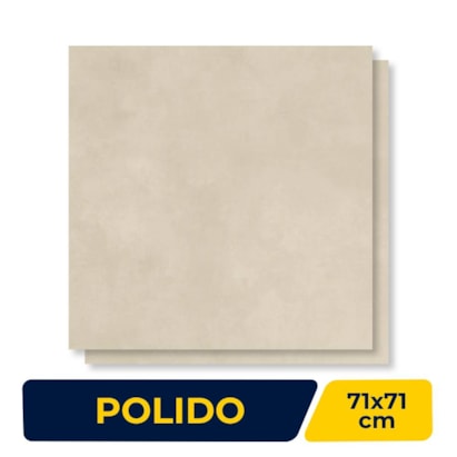 Porcelanato Polido 71x71cm Caixa 2,52m² Savane Urban Bege Retificado