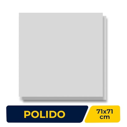 Porcelanato Polído 71x71cm Caixa 2,52m² ViaRosa Classic Gris Retificado - PTR71086