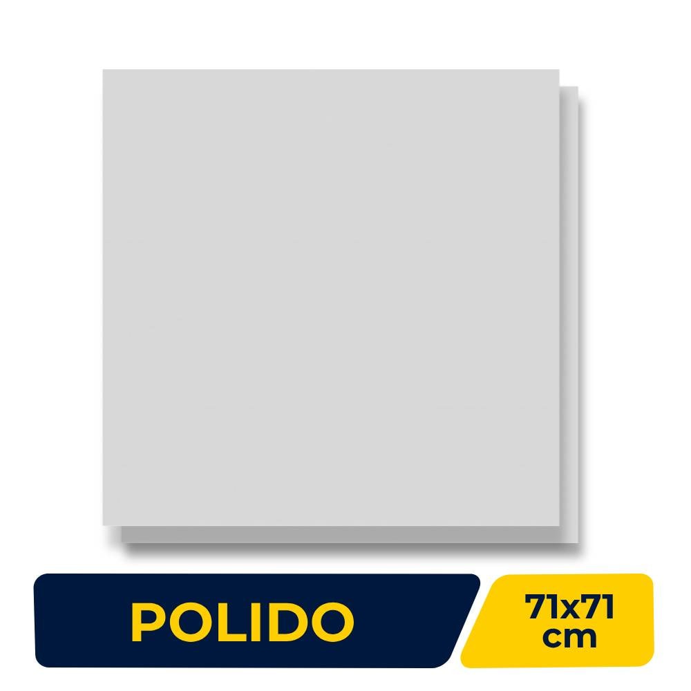 Porcelanato Polído 71x71cm Caixa 2,52m² ViaRosa Classic Gris Retificado - PTR71086