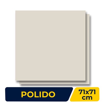 Porcelanato Polido 71x71cm Caixa 2,52m² ViaRosa Classic Marfil Retificado - PTR71102