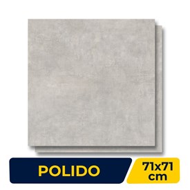Porcelanato Polido 71x71cm Caixa 2,52m² ViaRosa Metropole Cement Retificado - PTR71080