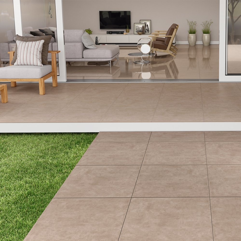 Porcelanato Polido 71x71cm Caixa 2,52m² ViaRosa Metropole Mocca Retificado - PTR71089