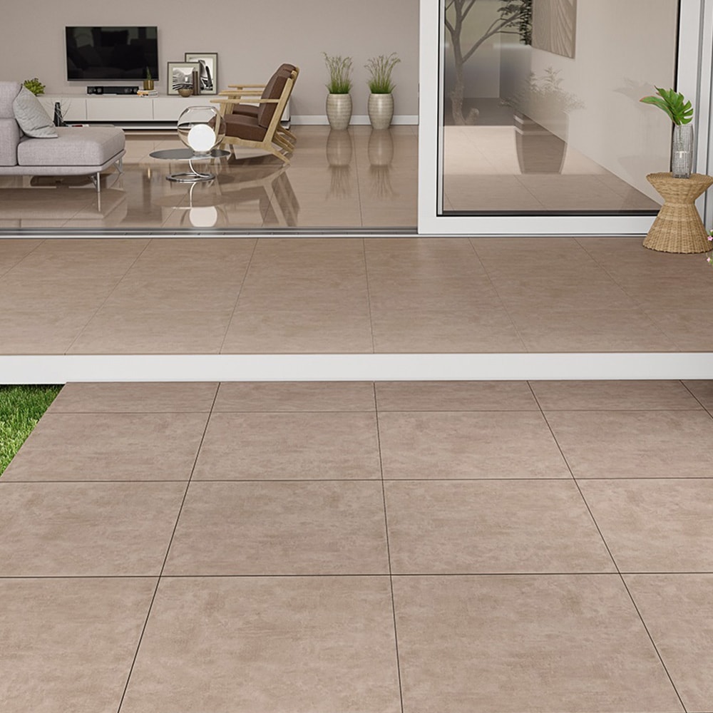 Porcelanato Polido 72x72cm Caixa 1,51m² Viarosa Metropole Mocca Retificado - PTR71067