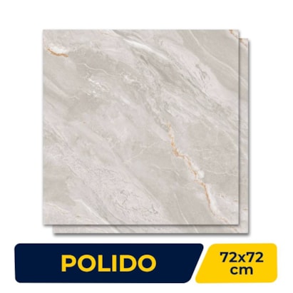 Porcelanato Polido 72x72cm Caixa 2,59m² Savane Fontana Di Trevi- Retificado