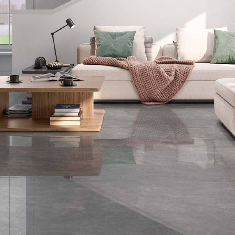 Porcelanato Polido 72x72cm Caixa 2,59m² Savane Manhattan Gray - Retificado