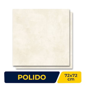 Porcelanato Polido 72x72cm Caixa 2,59m² Savane Urban Branco - Retificado