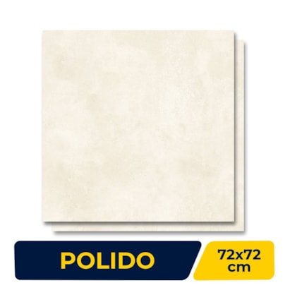 Porcelanato Polido 72x72cm Caixa 2,59m² Savane Urban Branco - Retificado